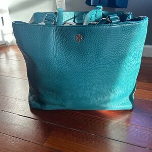 Dagne Dover large Allyn Vibrant Teal Tote Bag
